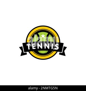 Tennis Club-Logo. Padel Sport Logo-Design Stock Vektor