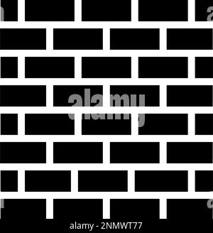 Wände Gebäudestruktur Glyphe Symbolvektordarstellung Stock Vektor