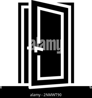 Vektordarstellung des Glyphensymbols des Türhauses Stock Vektor