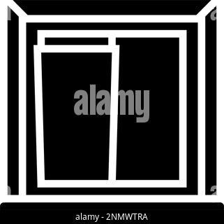 Vektordarstellung des Glyphensymbols der Fensterstruktur Stock Vektor