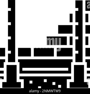 Vektordarstellung des Symbols für Glyphe in Spalten, die Strukturen erstellen Stock Vektor