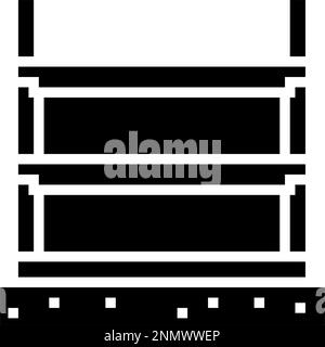 vektordarstellung des rcc-Balkenaufbaus für Glyphe-Symbole Stock Vektor