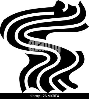 Aroma-Geruch-Glyphe-Symbol-Vektordarstellung Stock Vektor