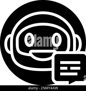 vektordarstellung des alphabetisierungssymbols für ai-Chat-bot Stock Vektor