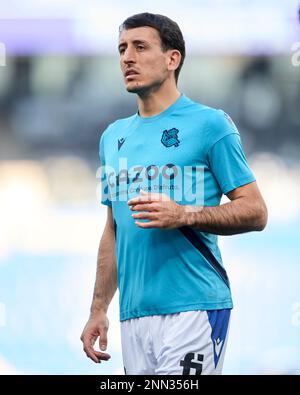 Mikel Oyarzabal von Real Sociedad in Aktion während des Spiels La Liga Santander zwischen Real Sociedad und RC Celta CF im reale Arena Stadion am Februar Stockfoto