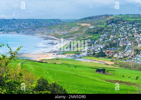 Charmouth, Dorset Area Of Outstanding Natural Beauty, England, Großbritannien, Europa. Stockfoto