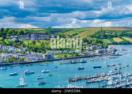 Dartmouth aus Kingwear, Devon, England, Großbritannien, Europa. Stockfoto