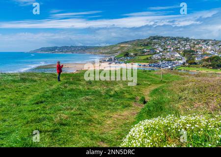 Charmouth, Dorset Area Of Outstanding Natural Beauty, England, Großbritannien, Europa. Stockfoto