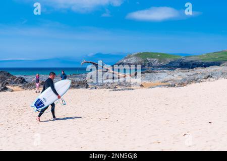 Constantine Bay, Trevose Head Heritage Coast, Padstow, Cornwall, England, Vereinigtes Königreich, Europa Stockfoto