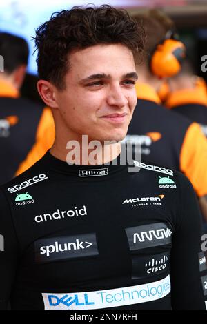 Sakhir, Bahrain. 25. Februar 2023 Lando Norris (GBR) McLaren. 25.02.2023. Formel-1-Test, Sakhir, Bahrain, Tag Drei. Das Foto sollte wie folgt lauten: XPB/Press Association Images. Kredit: XPB Images Ltd/Alamy Live News Stockfoto