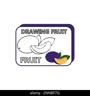 Abb. Lernspaß für Vorschulkinder „Trace and color“. Vektordarstellung für Kinder, eps. Stock Vektor