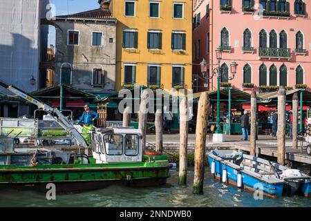 Rialto-Markt in Venedig, Italien, Europa. Stockfoto