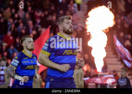 Wigan, England - 24. Februar 2023 - Wakefield Trinity's Rob Butler. Rugby League Betfred Super League Runde zwei Wigan Warriors gegen Wakefield Trinity im DW Stadium, Wigan, Großbritannien Stockfoto