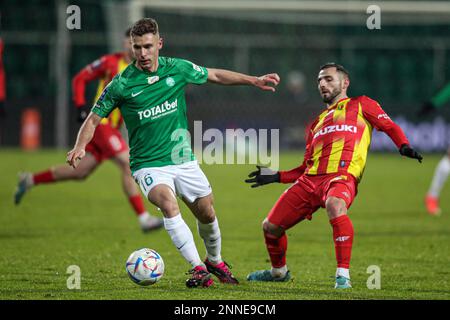 25. FEBRUAR 2023, POLSKA 25.02.2023 GRODZISK WIELKOPOLSK , PILKA NOZNA