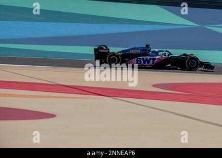 Sakhir, Bahrain, 25. Februar 2023, Pierre Gasly aus Frankreich tritt um Alpine F1 an. Wintertests, die Wintertests der Formel-1-Meisterschaft 2023. Kredit: Michael Potts/Alamy Live News Stockfoto