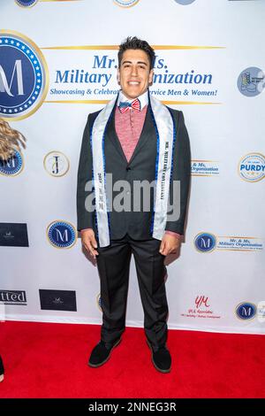San Diego, Kalifornien, USA. 24. Februar 2023 Jordan Martinez nimmt an der 2023 Mr. And Ms. Military Pageant im Joan B. Kroc Theater, San Diego, CA, 24. Februar 2023 Kredit: Eugene Powers/Alamy Live News Teil Stockfoto
