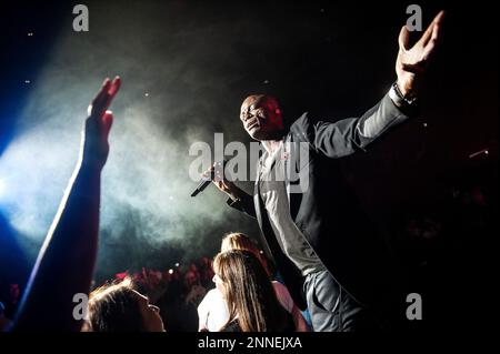 Seal tritt am 06. Dezember 2015 in Glasgow, Schottland, auf der Bühne der SSE Hydro auf Stockfoto