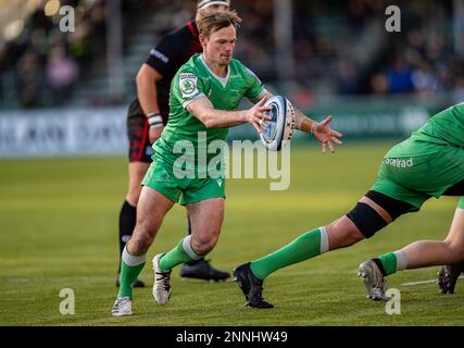 LONDON, VEREINIGTES KÖNIGREICH. 25., Feb. 2023. Ben Stevenson Newcastle Falcons in Aktion beim Gallagher Premiership Rugby Match zwischen Saracens und Newcastle Falcons am Samstag, den 25. Februar 2023 im StoneX Stadium. LONDON, ENGLAND. Kredit: Taka G Wu/Alamy Live News Stockfoto