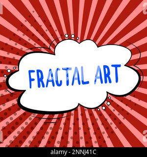 Inspiration mit dem Schild „Fractal Art“. Geschäftskonzept der Ort oder Abschnitt einer Website, der für öffentliche Diskussionen genutzt wird Stockfoto
