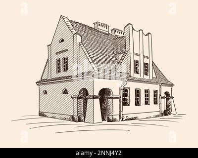 Altes Haus. Stock Vektor