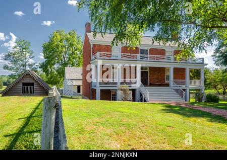 McLean House, wo General Lee sich General Grant ergeben hat, um den Bürgerkrieg zu beenden. Appomattox Gerichtsgebäude, Virginia Stockfoto