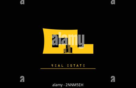 Immobilienbriefe Initialen Monogramm Logo CL , LC Stock Vektor