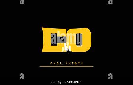 Immobilienbriefe Initialen Monogramm Logo CO , OC Stock Vektor