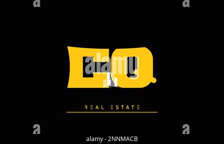 Immobilienbriefe Initialen Monogramm Logo CQ , QC Stock Vektor