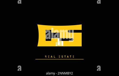 Immobilienbriefe Initialen Monogramm Logo CS , SC Stock Vektor