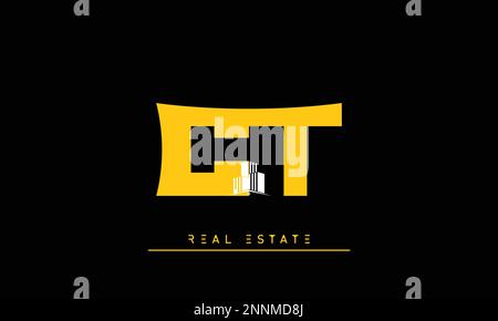 Immobilienbriefe Initialen Monogramm Logo CT , TC Stock Vektor