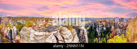 Elbsandsteingebirge, Sachsen, Deutschland Stockfoto