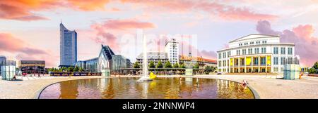 Platz in Leipzig, Sachsen, Deutschland Stockfoto