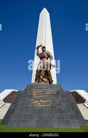 Obelisk auf dem National Heroes Acre, war Memorial of the Republic of Namibia, Auas Mountains, in der Nähe von Windhoek, Khomas Region, Namibia Stockfoto