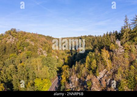 Herbsteindrücke aus dem Selketal im Herbst Stockfoto