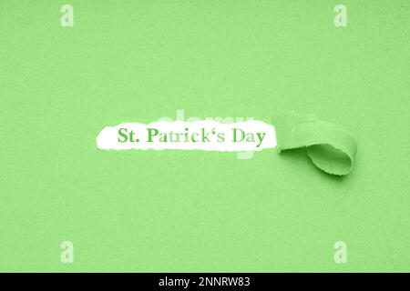 St. Patrick's Day gefeiert wird am 17. März - die irischen Nationalfeiertag wird auch als Paddy's Day in Irland - Grünbuch Hintergrund bekannt Stockfoto