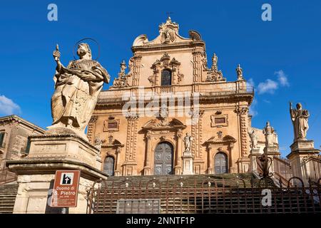 Chiesa di San Pietro Kirche. Modica Sizilien Italien Stockfoto