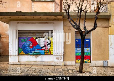 Street Art in den Straßen von Palermo Sizilien Italien Stockfoto