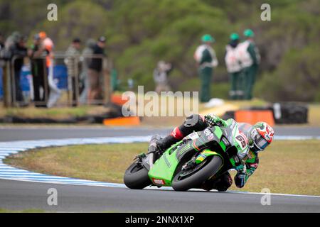 Phillip Island, Australien, 26. Februar 2023. Jonathan Rea von GBR im Kawasaki Racing Team WorldSBK Kawasaki während der FIM-Superbike-Weltmeisterschaft 2023 auf der Phillip Island Circuit am 26. Februar 2023 in Phillip Island, Australien. Kredit: Dave Hewison/Alamy Live News Stockfoto