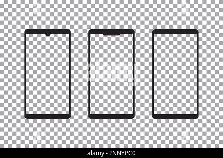 Vektordesign eines elektronischen Smartphone-Gerätemodells Stock Vektor