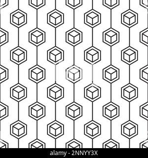 Nahtloses sechseckiges Muster. Abstrakte Darstellung geometrischer Mustervektoren Stock Vektor