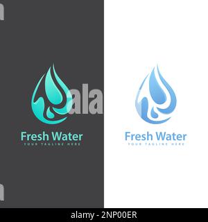 Wassertropfen logo Stock Vektor