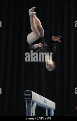 Louisville, KY, USA. 25. Februar 2023. USA Gymnastics 2023 Winter Cup, Louisville, KY – 25. Februar 2023 – Katelyn Jong (Metroplex) nimmt am USAG Winter Cup 2023 in Louisville, KY, Teil. Foto von Wally Nell/ZumaPress (Kreditbild: © Wally Nell/ZUMA Press Wire) NUR REDAKTIONELLE VERWENDUNG! Nicht für den kommerziellen GEBRAUCH! Kredit: ZUMA Press, Inc./Alamy Live News Stockfoto