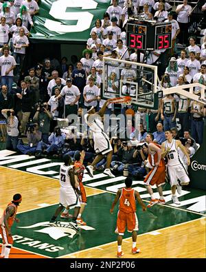 Basketballspiel, Breslin Center, Michigan, USA Stockfoto