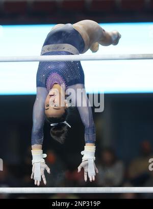 Louisville, KY, USA. 25. Februar 2023. USA Gymnastics 2023 Winter Cup, Louisville, KY – 25. Februar 2023 – Addison Fatta (Prestige) tritt beim USAG Winter Cup 2023 in Louisville, KY, an. Foto von Wally Nell/ZumaPress (Kreditbild: © Wally Nell/ZUMA Press Wire) NUR REDAKTIONELLE VERWENDUNG! Nicht für den kommerziellen GEBRAUCH! Kredit: ZUMA Press, Inc./Alamy Live News Stockfoto