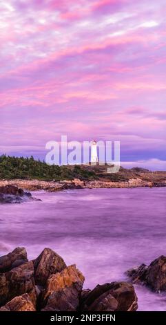 Louisbourg Lighthouse, Cape Breton Island, Nova Scotia, Kanada Stockfoto