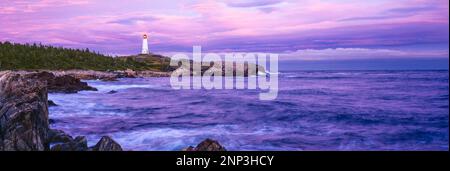 Louisbourg Lighthouse, Cape Breton Island, Nova Scotia, Kanada Stockfoto