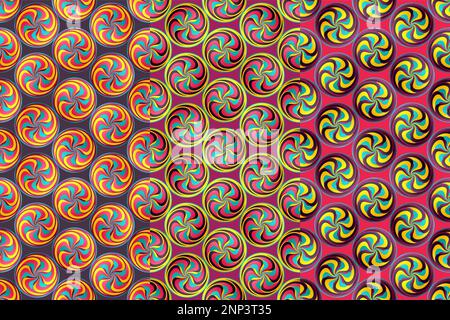 Abstrakter wirbelnde Hintergrund. Nahtloses Muster. Designvorlage für die Abdeckung. Vektorgrafik. Stock Vektor