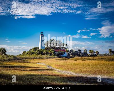 Leuchtturm im Saint Marks National Wildlife Refuge, Saint Marks, Florida, USA Stockfoto