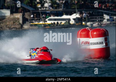 Lake Toba, Indonesien. 26. Februar 2023. Jonas Andersson vom Team Schweden nimmt am 26. Februar 2023 am Lake Toba in North Sumatra, Indonesien, an einer Qualifikationssitzung zum Formel-1 H20-Grand Prix von Indonesien Teil. Kredit: Veri Sanovri/Xinhua/Alamy Live News Stockfoto