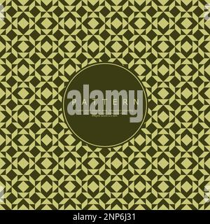 Pastellgrüner, quadratischer Strich, nahtloses Muster. Abstraktes geometrisches Muster. Stock Vektor